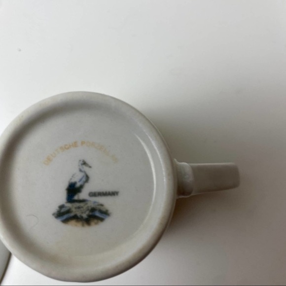 Set Of Two German Demitasse Porcelain China  Cup & Saucer Beautiful Nature Scene - Picture 8 of 8